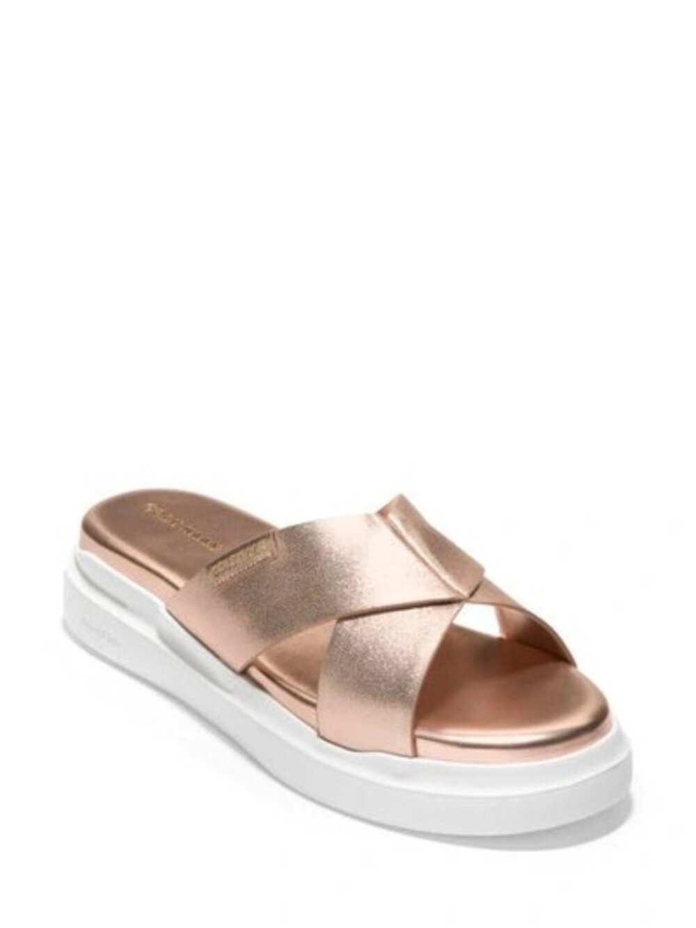 Cole Haan Rose Gold Platform Slides Worn Once Comfortable Stylish